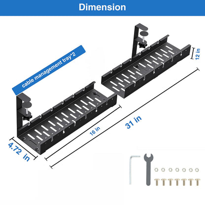 Under Desk Cable Management Rack 79 CM