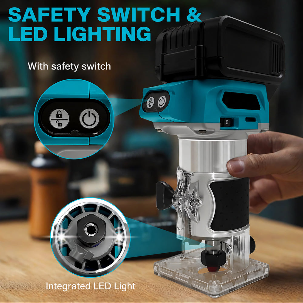 Cordless Wood Router Tool 880W for Makita 18V Battery