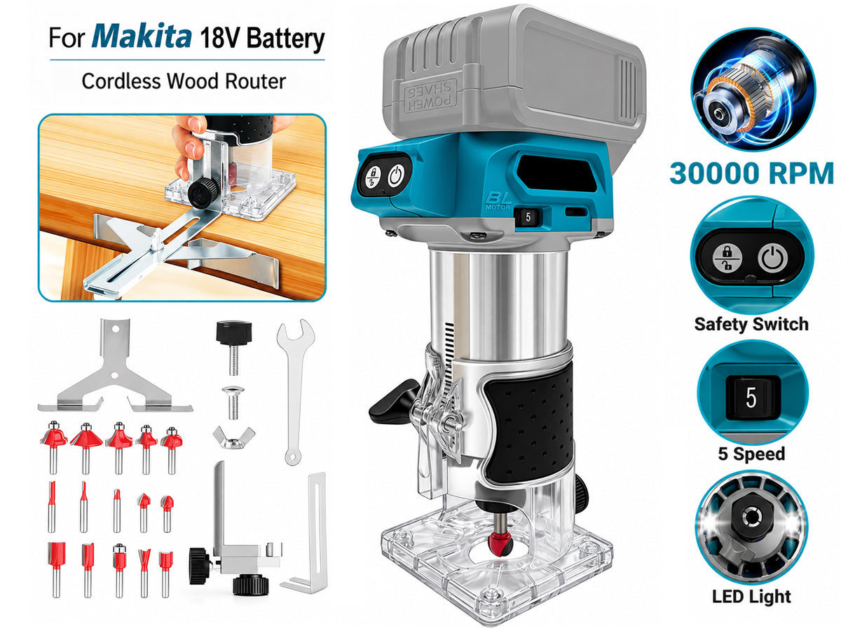 Cordless Wood Router Tool 880W for Makita 18V Battery