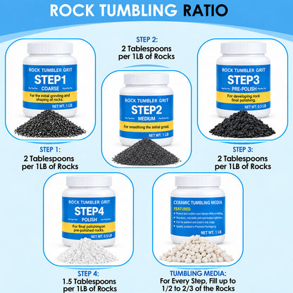 KomeStone Rock Tumbler Grits Kit 4 Lbs