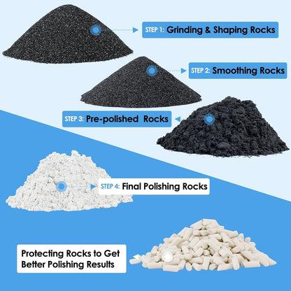 KomeStone Rock Tumbler Grits Kit 4 Lbs