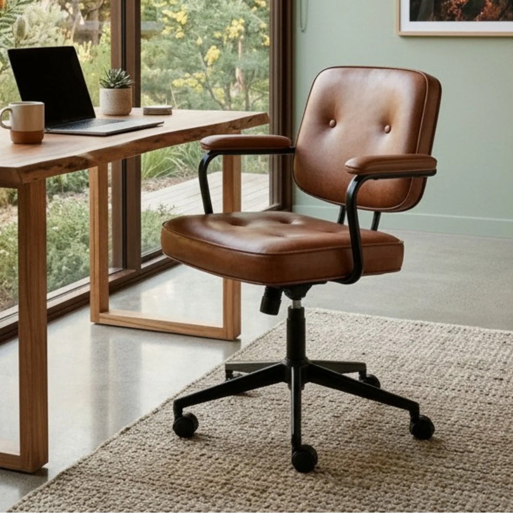 Retro Office Chair ( Tan Vintage )