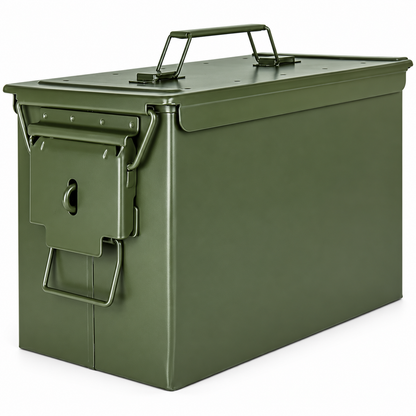 Metal Ammo Tin Case Storage Box