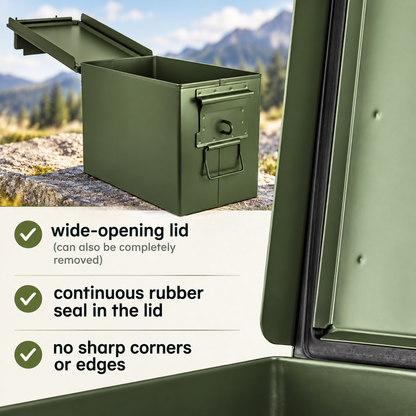 Metal Ammo Tin Case Storage Box