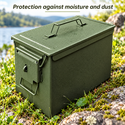 Metal Ammo Tin Case Storage Box