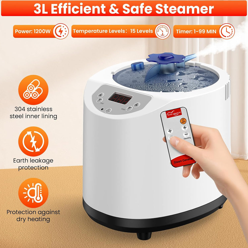 Infrared Steam Sauna with Red Light Therapy