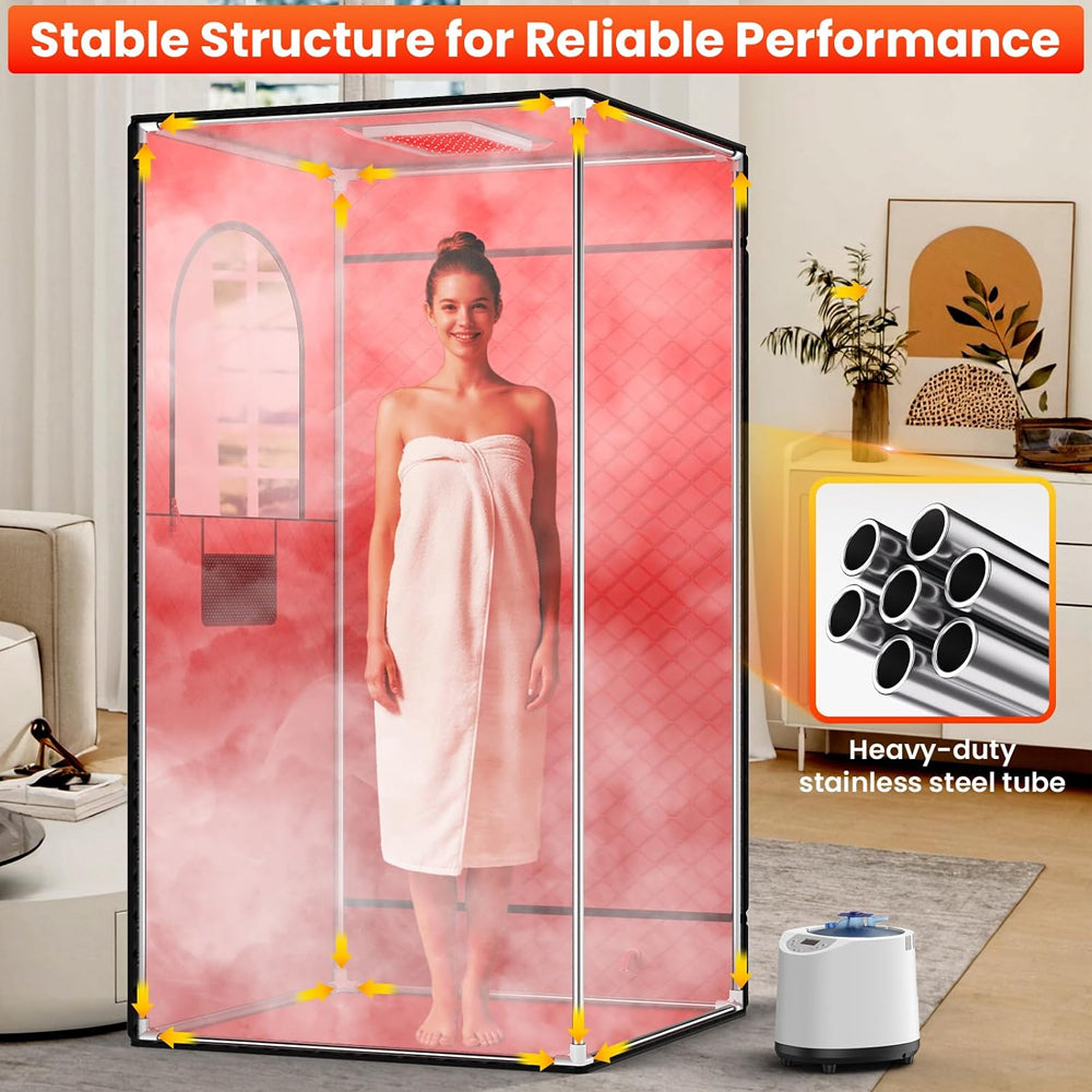 Infrared Steam Sauna with Red Light Therapy