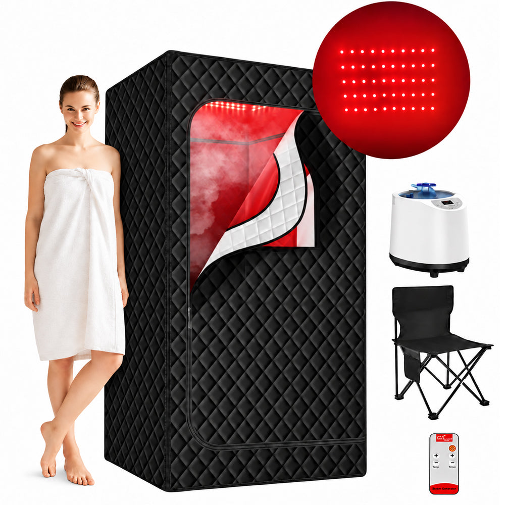 Infrared Steam Sauna with Red Light Therapy