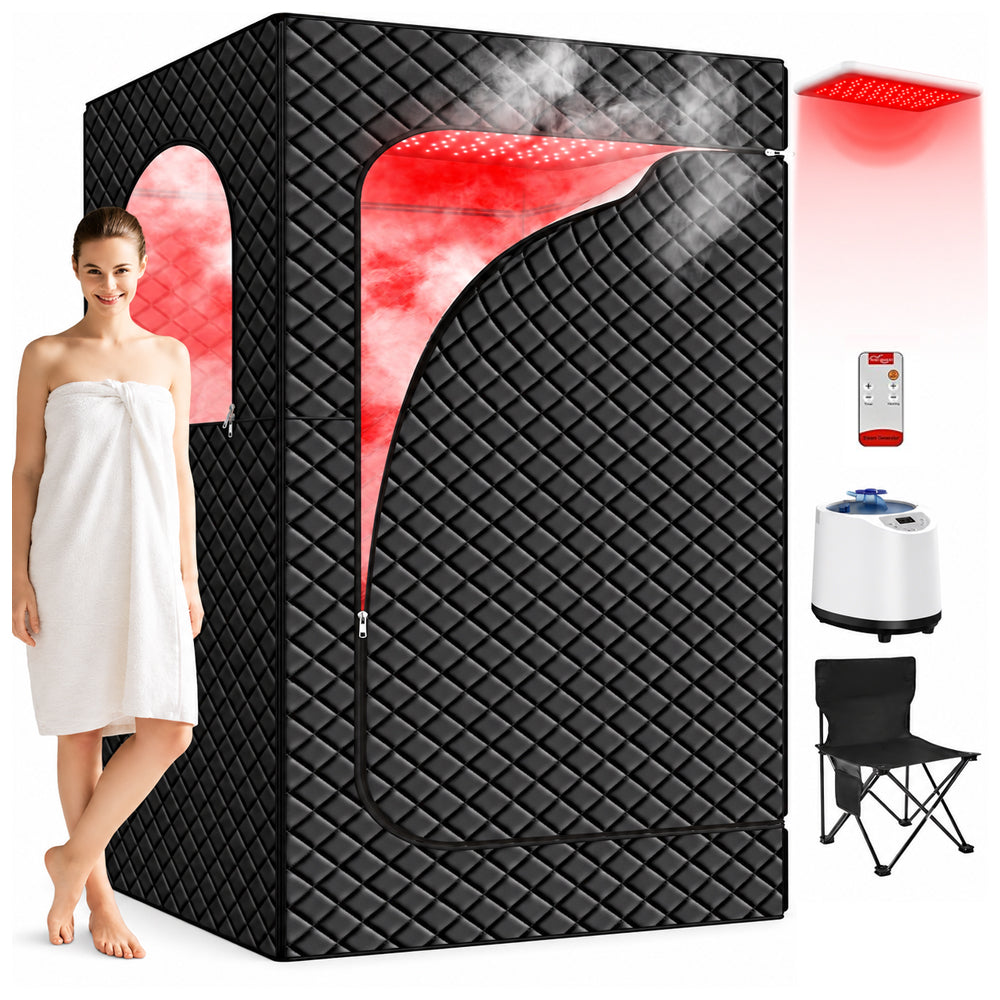 Infrared Steam Sauna with Red Light Therapy