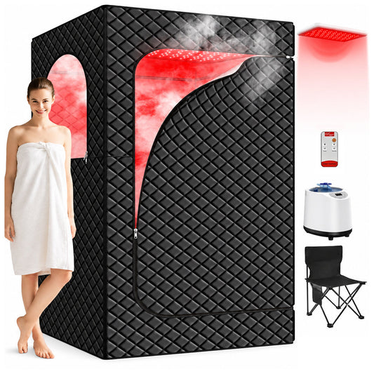 Steam Sauna with Red Light Therapy