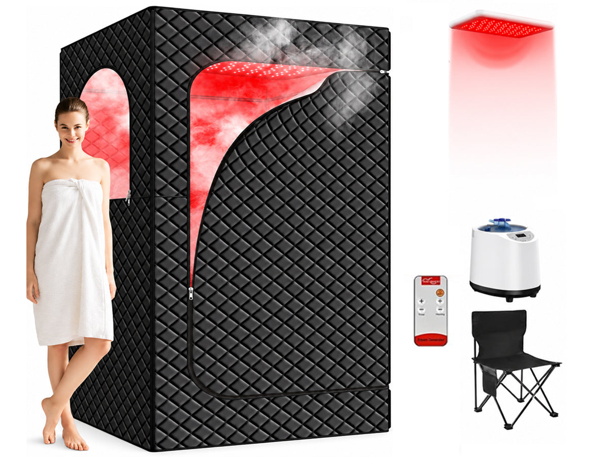 Infrared Steam Sauna with Red Light Therapy