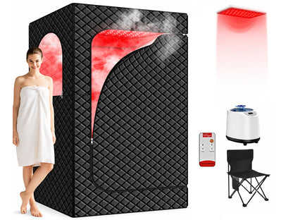 Infrared Steam Sauna with Red Light Therapy