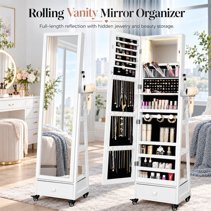 Jewellery Cabinet Armoire Storage Shelf