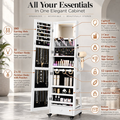 Jewellery Cabinet Armoire Storage Shelf