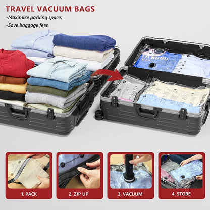 12 Pack Vacuum Storage Bags with Pump