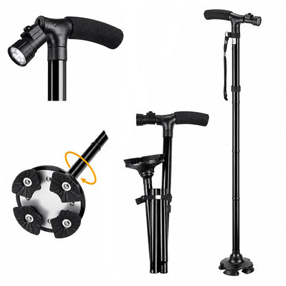 Folding Cane with Led Light Walking Stick