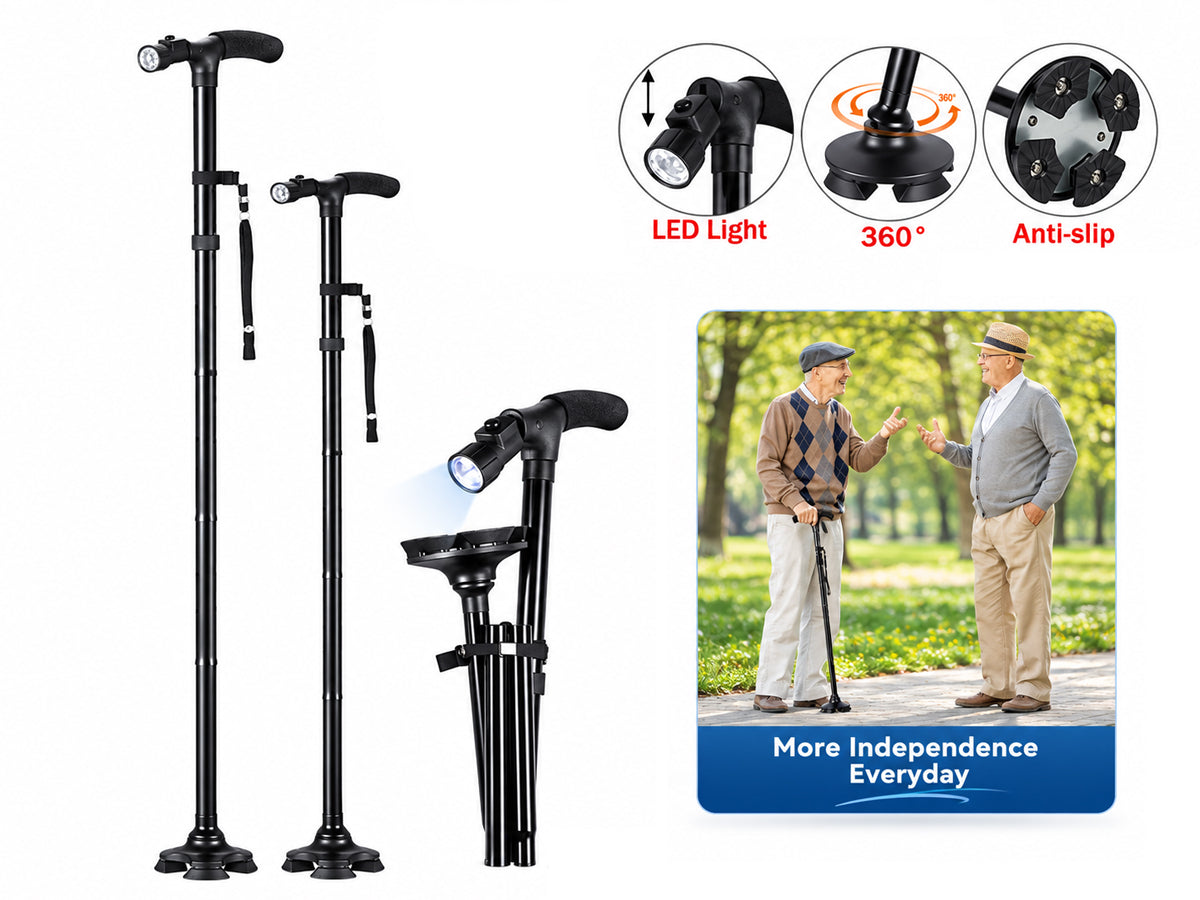 Folding Cane with Led Light Walking Stick