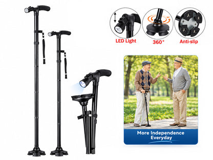 Folding Cane with Led Light Walking Stick