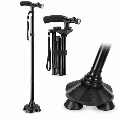 Folding Cane with Led Light Walking Stick