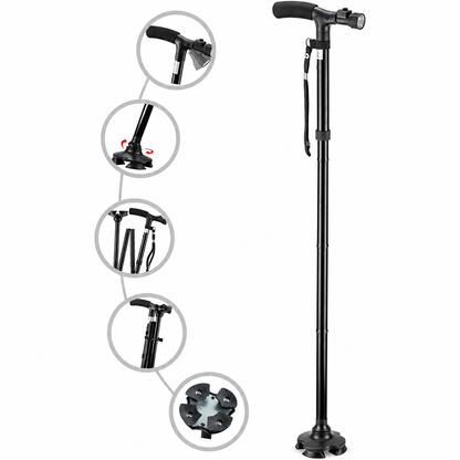 Folding Cane with Led Light Walking Stick
