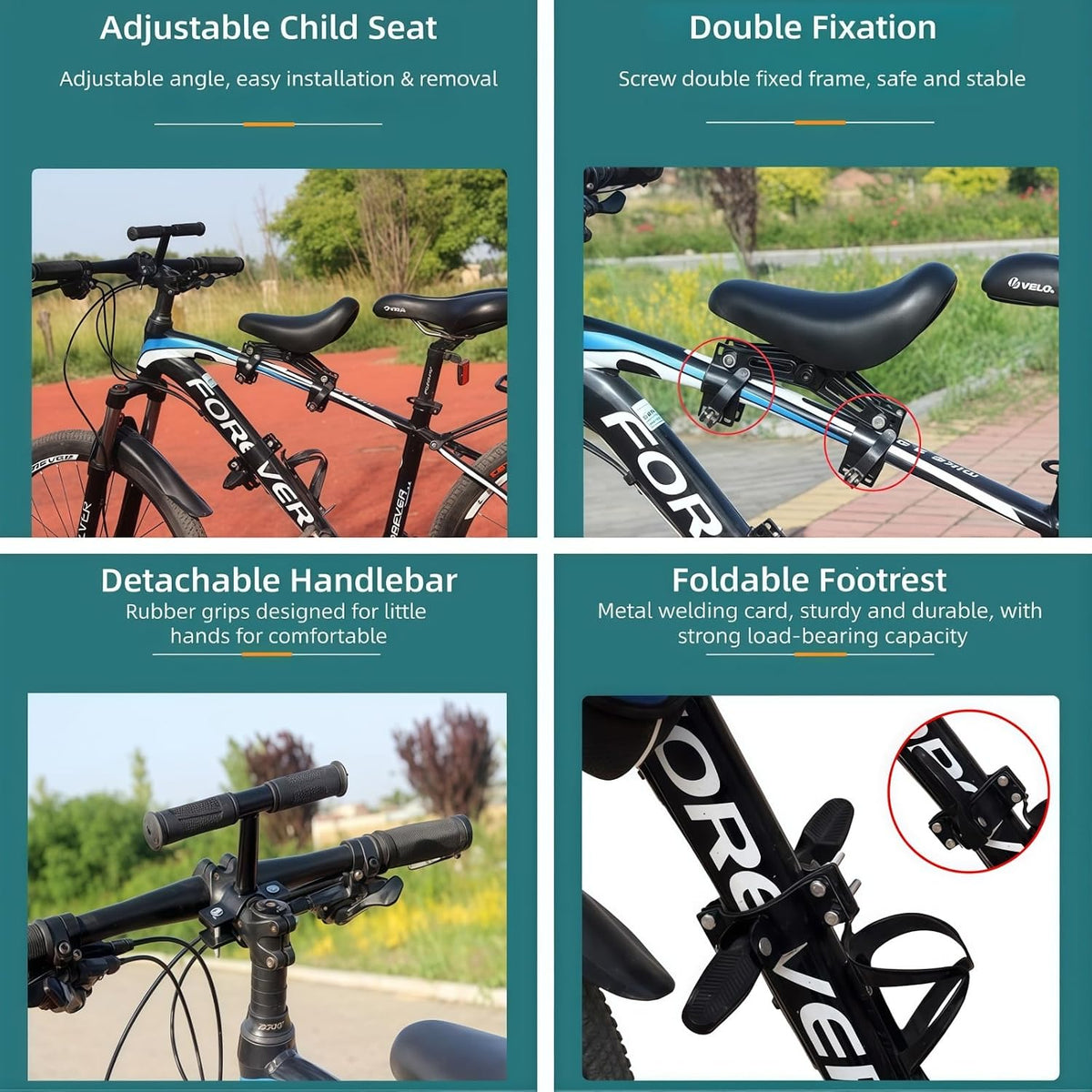 Kids Bike Seat Set