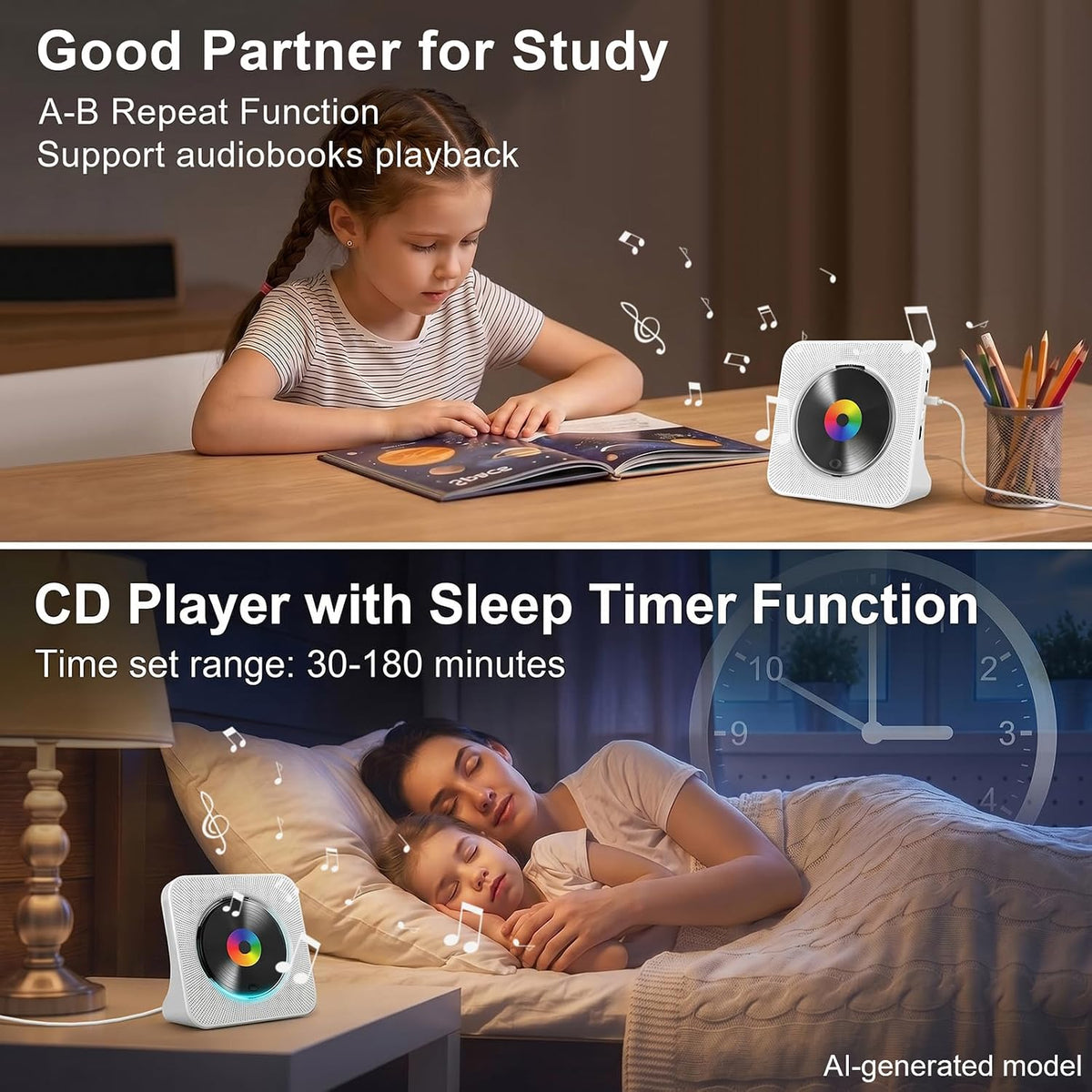 Rechargeable CD Player Bluetooth