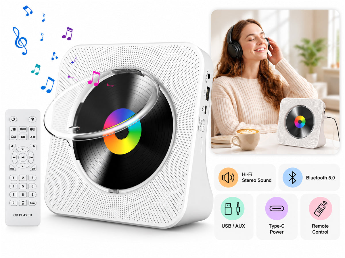 Rechargeable CD Player Bluetooth
