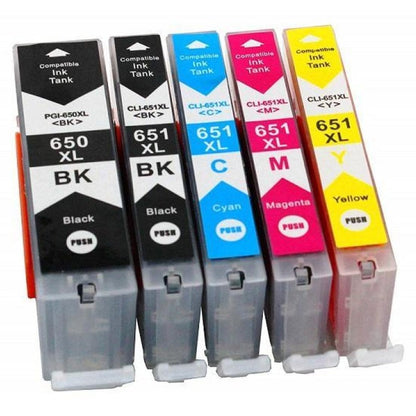 Canon Ink Cartridges PGI-650 CLI-651 2BK+C+M+Y+GY