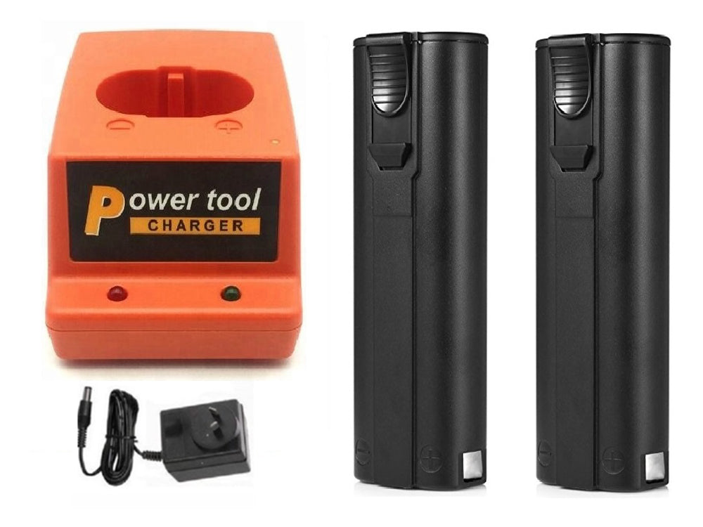 Paslode Battery Charger with 2 Paslode Battery 3AH