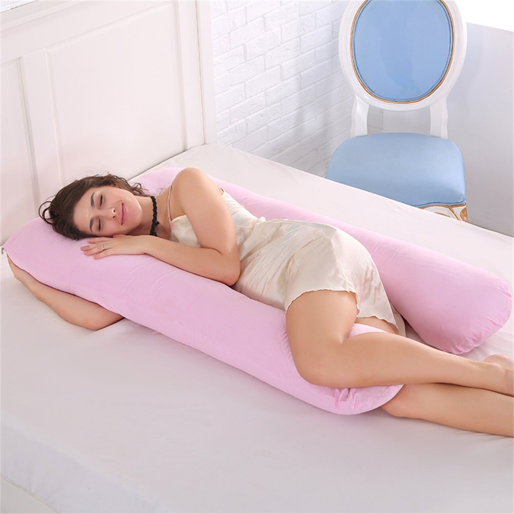 Pregnancy Pillow U-Shaped – Full Body Maternity Pillow with Washable Cotton Cover