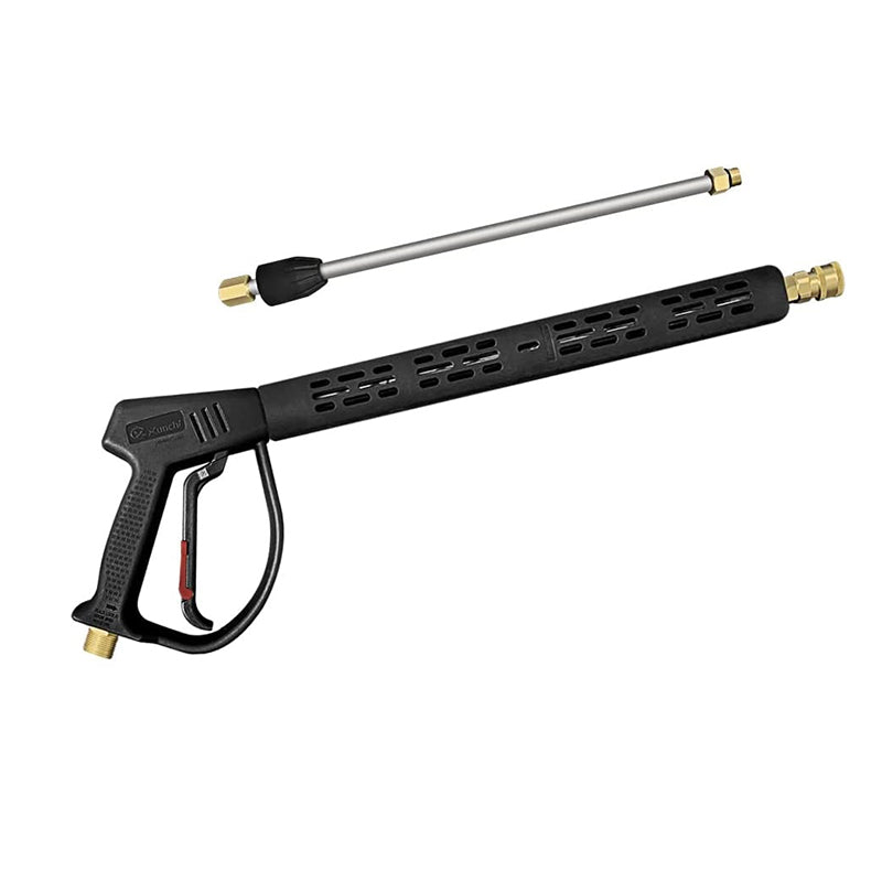 Pressure washer gun with brass valve