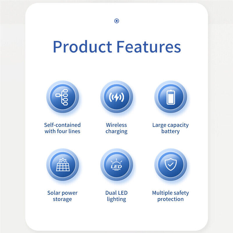Solar charger with builtin cables