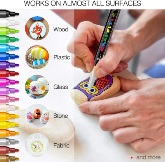 Acrylic Paint Markers Pens Water-Based Painting Marker 18 pcs