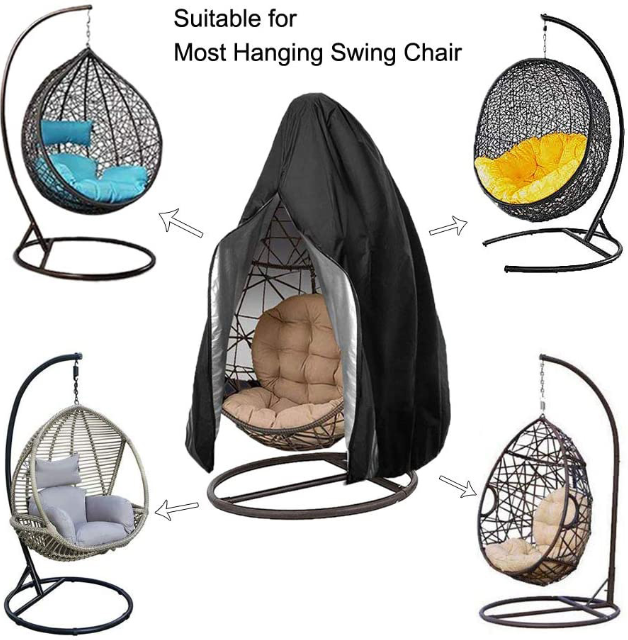 Patio Hanging Egg Chair Cover - Waterproof Outdoor Single Seat Swing Egg Chair