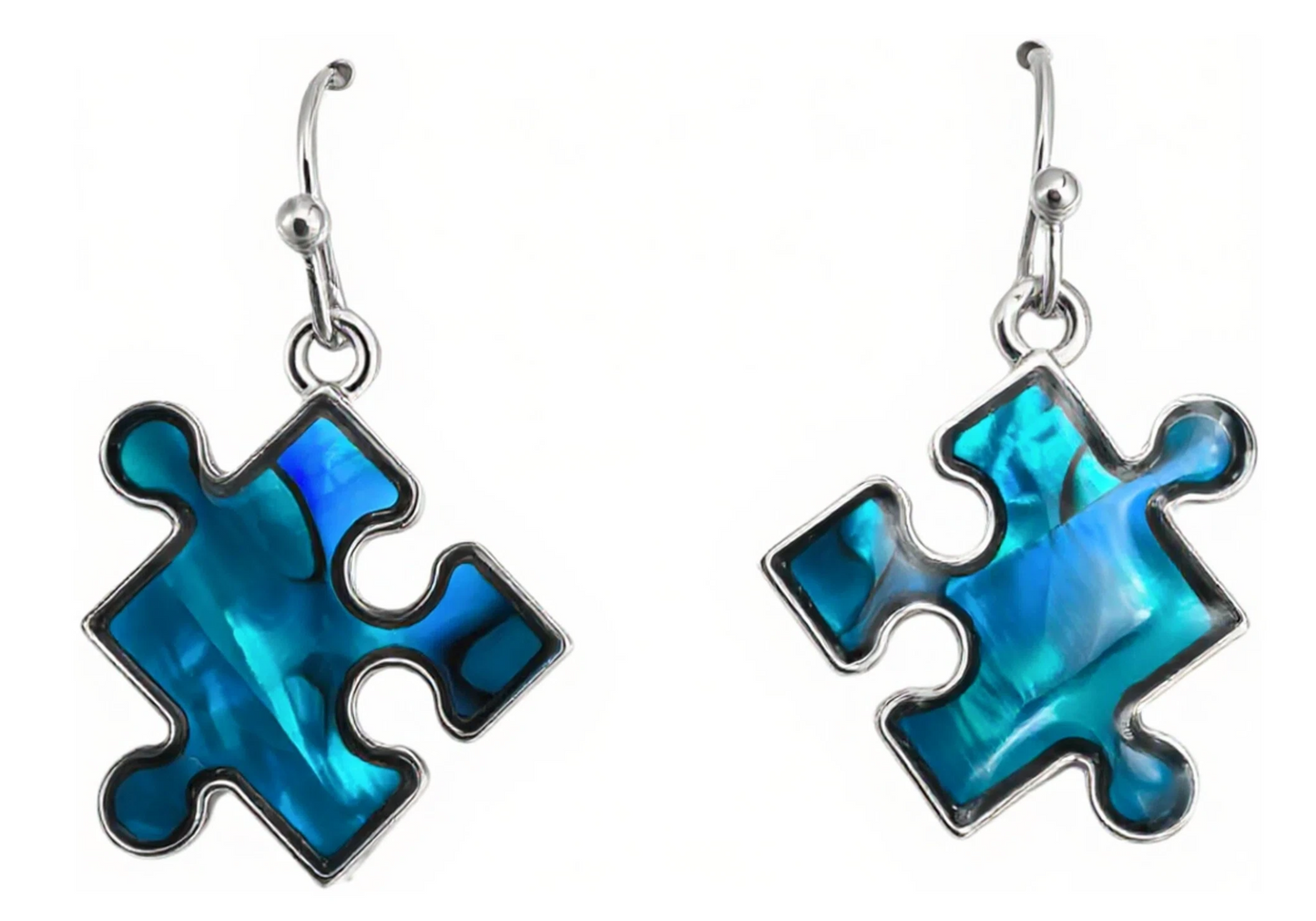 Paua Puzzle Hk Erings - Silver