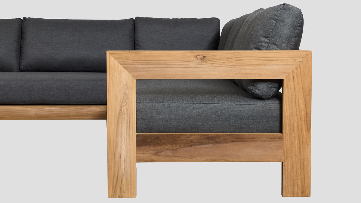 PAUANUI TEAK DOUBLE RIGHT ARM SECTION