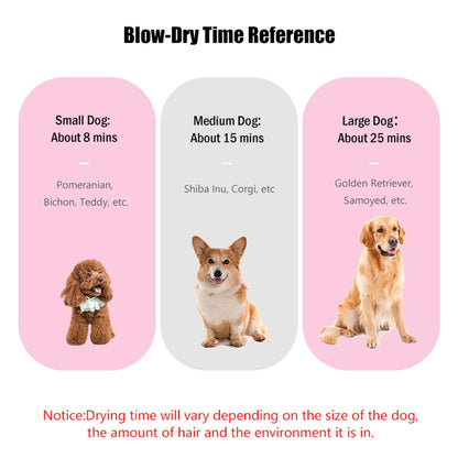 Pet Hair Dryer Grooming Blower Pink