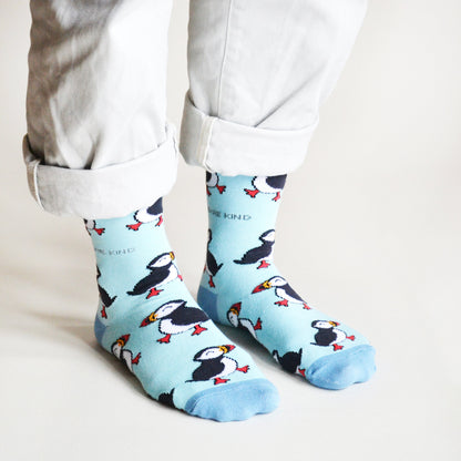 Save the Puffins Bamboo Socks