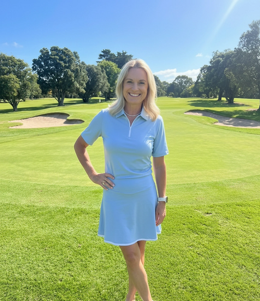 Women's Merino Swing Skirt with White Trim