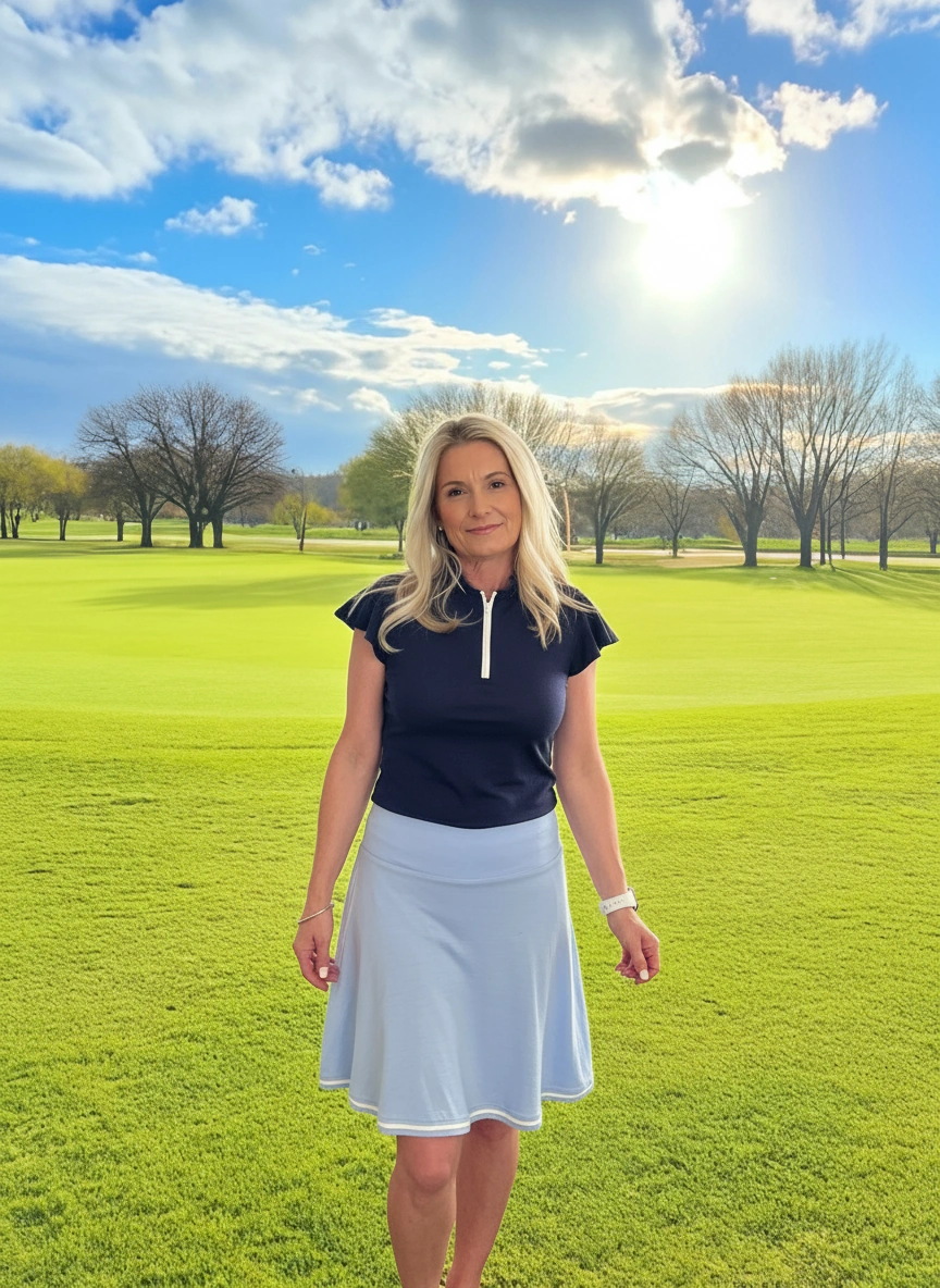 Women's Flutter Sleeve Merino Golf Top
