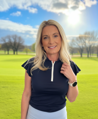 Women's Flutter Sleeve Merino Golf Top