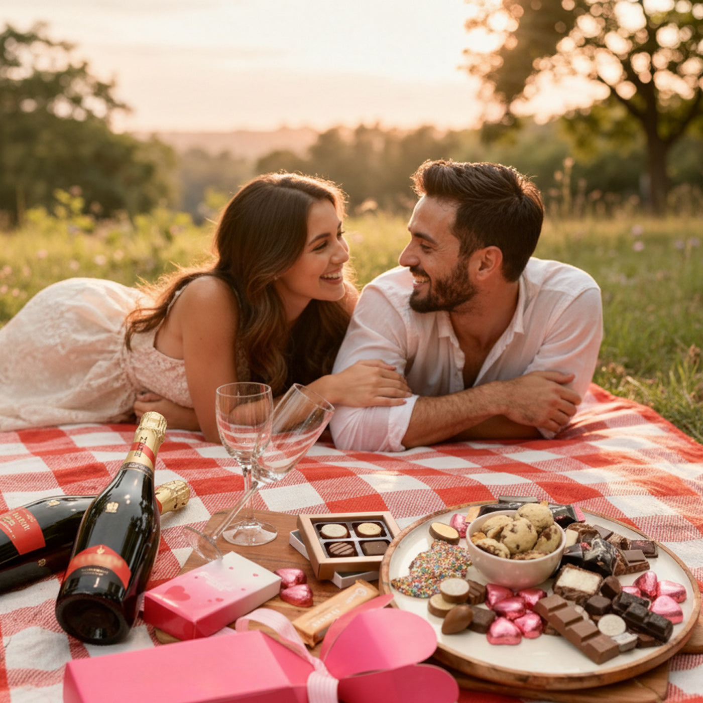 Valentine's Gourmet Picnic Gift Tote