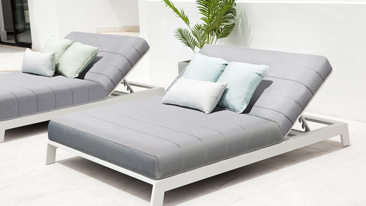 PIHA DOUBLE LOUNGER - WHITE