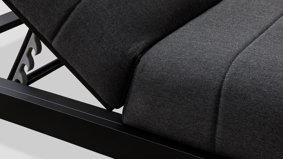 PIHA DOUBLE LOUNGER - BLACK
