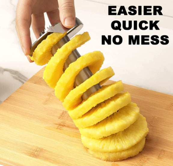 Pineapple Corer and Slicer Tool, Stainless Steel Pineapple Cutter