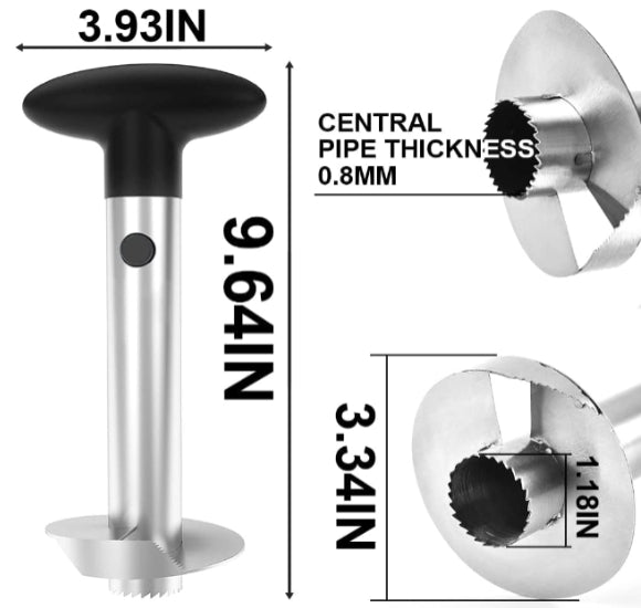 Pineapple Corer and Slicer Tool, Stainless Steel Pineapple Cutter