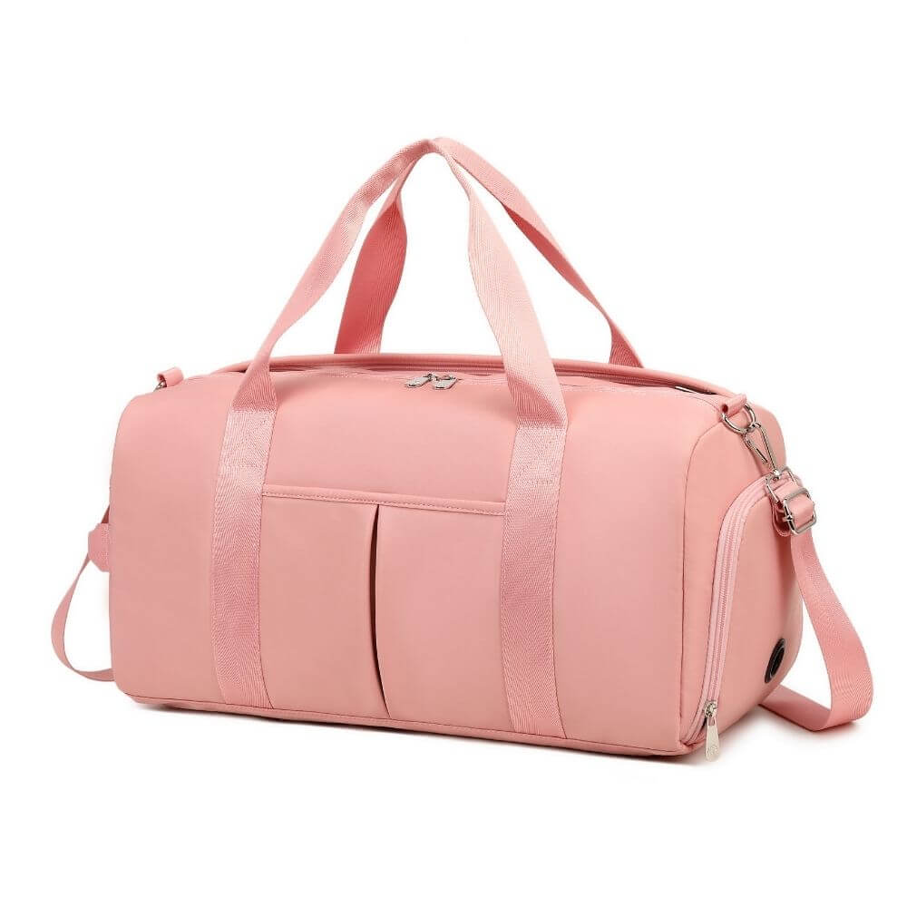 Large Black & Pink & Beige Duffle Bag
