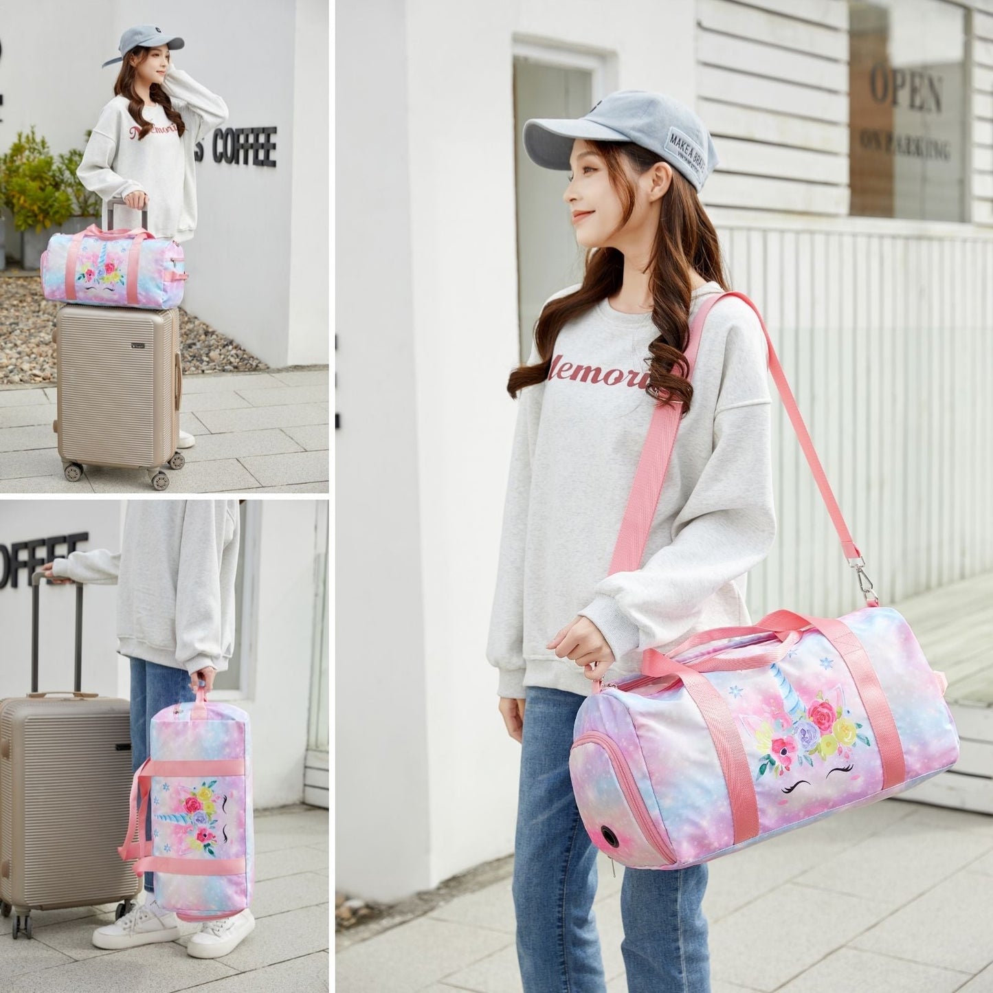 Pink Unicorn Gym Bag & Duffle Bag