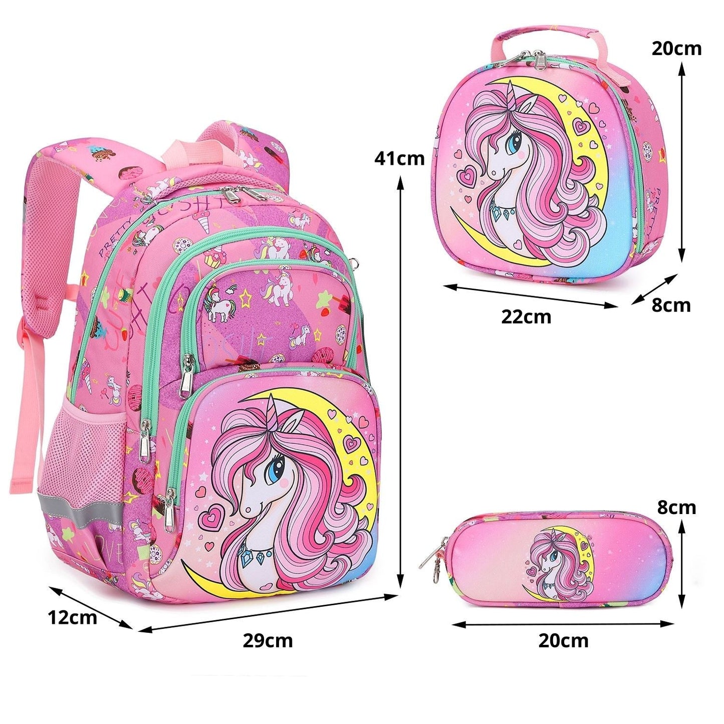 Unicorn Backpack & Girls School Bag