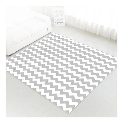 180x150x1 cm Foldable Baby Playmat with Carry Bag - Africa Animals & Curve Both Sides-G